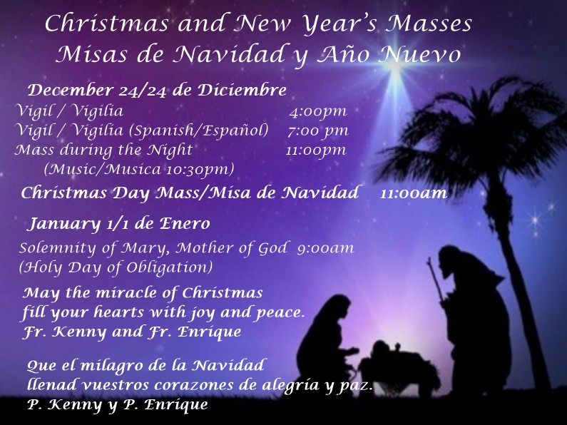 Christmas Mass Schedule